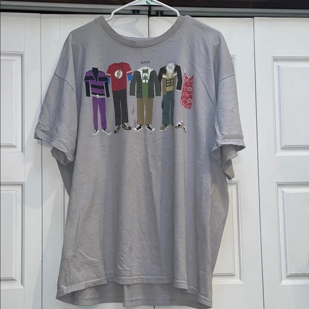 Ripple Junction Gray Short Sleeve Tee with Big Bang Theory Design